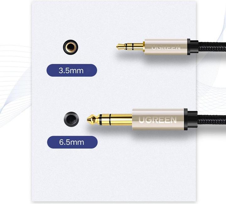 Produktbild Ugreen 6.3 mm Klinke – 3.5 mm Klinke (2 m, 6.3mm Klinke (Jack), 3.5mm Klinke (AUX))