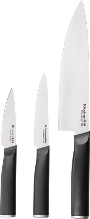 Produktbild KitchenAid Classic 3-Piece Cooking Knife Set, Sharp High-Carbon Japanese Steel (20 cm)