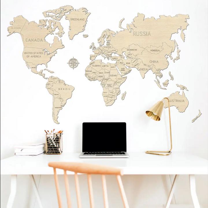 Produktbild WoodenCity Weltkarte L (31 Teile)