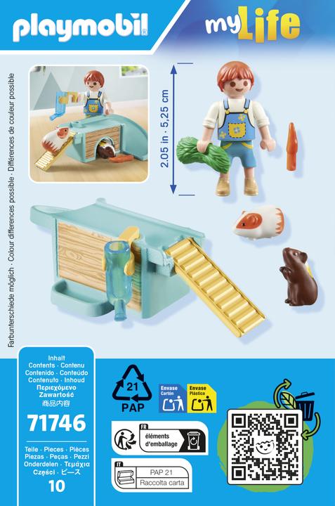 Immagine prodotto Playmobil Ragazzo con porcellino d'India (71746, Playmobil La mia vita)
