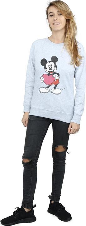 Actual product image Disney Womens/Ladies Mickey Mouse Valentine Heart Sweatshirt (XL)