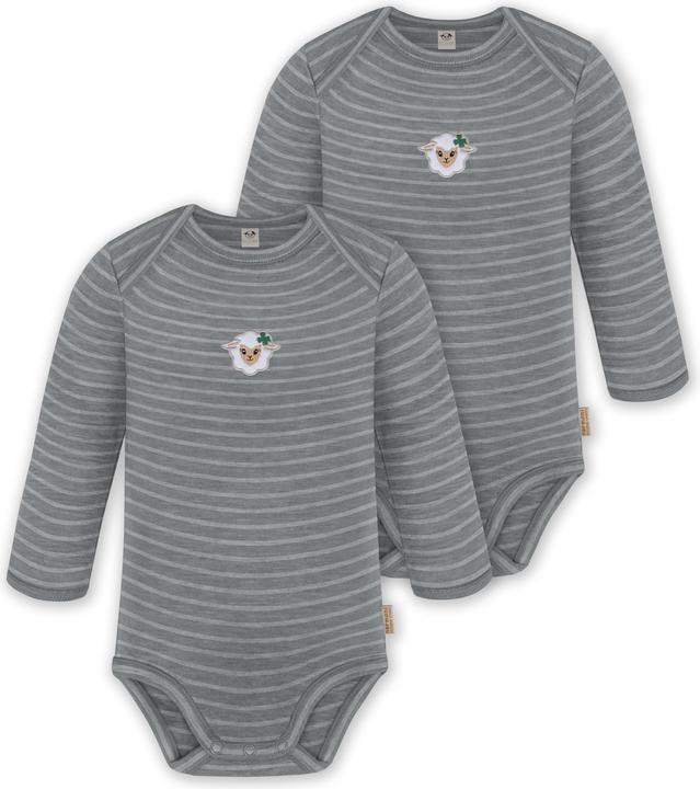Normani 2er Pack Baby Merino Body Langarm „Auckland" - 9369