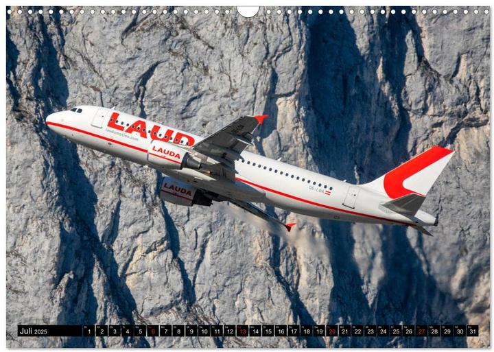 Actual product image :aeroplane calendar (wall calendar (A3, German)
