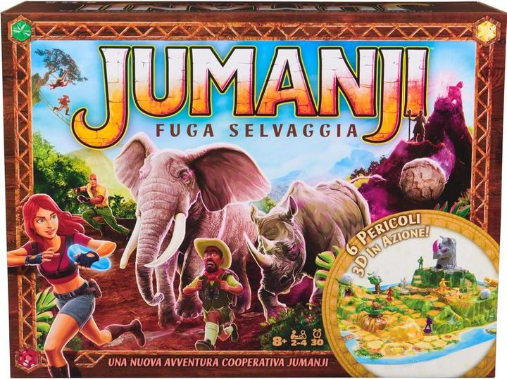 Immagine prodotto Spin Master Giochi Jumanji Stampede gioco da tavolo cooperativo, gioco d'avventura in 3D basato sull'action-com