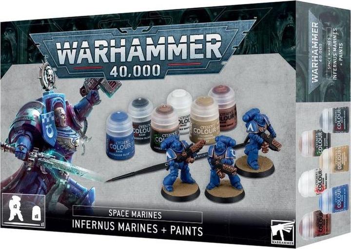 Image du produit Games Workshop Warhammer 40k - Citadel Space Marines Inferno Paint Set (Kit de peinture infernale) (Matières plastiques)