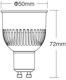 Produktbild Milight Zigbee 3.0 Smart LED Spot GU10 RGB+KW/WW 6W (GU10, 6 W, 550 lm, 1 x, E)