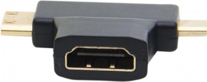 Immagine prodotto Exertis Connect Adattatore HDMI, a forma di T, da mini/micro HDMI maschio a HDMI femmina (Mini HDMI, Micro HDMI)