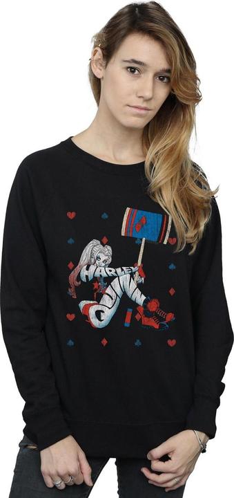 Image du produit - Sweat HARLEY QUINN PLAYING CARD SUIT - Femme (M)
