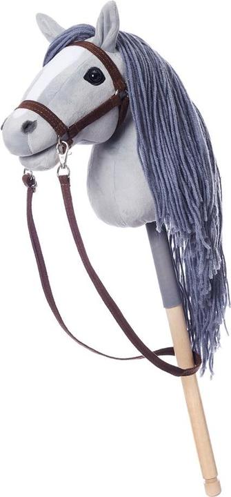 Actual product image No Name Horse on a stick HOPPIHORSE hobby horse A4 grey