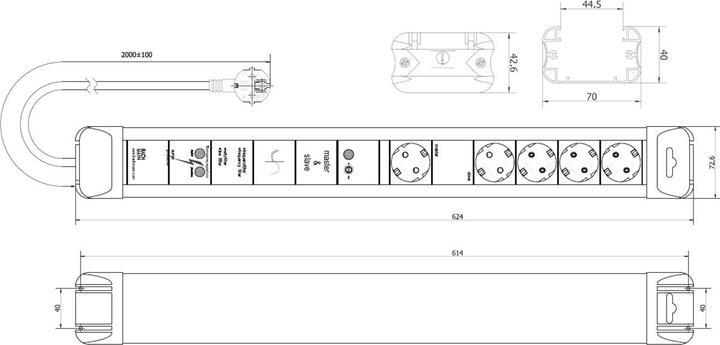 Image du produit Bachmann Connectez-Vous (5 x, CEE 7/3, 2 m)