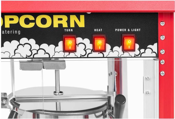 Actual product image Royal Catering Small Popcorn Machine - 1600 W, stainless steel, tempered glass and Teflon