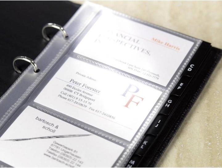 Actual product image Sigel Sleeves for business card ring binders (A8)