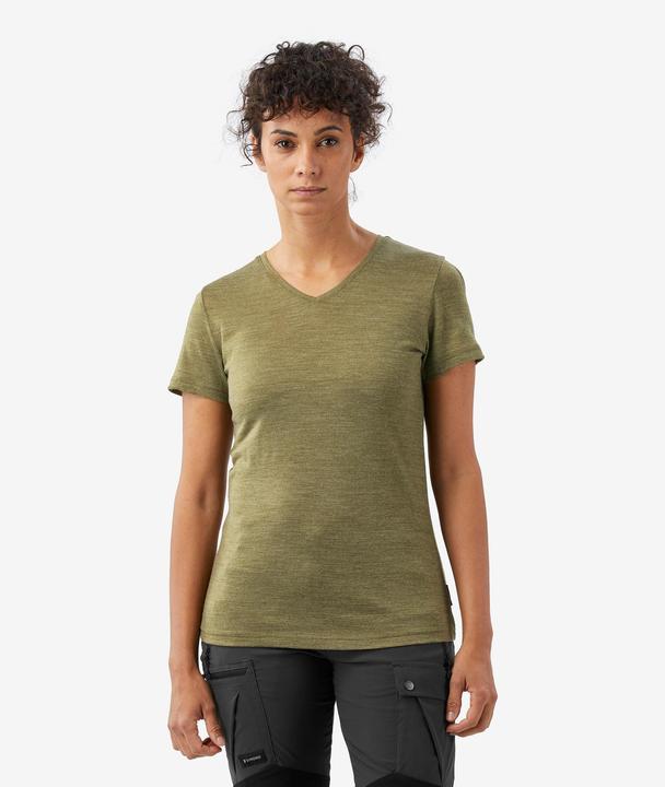 Produktbild Forclaz Merinoshirt Damen kurzarm - Merino Fresh khaki (S)