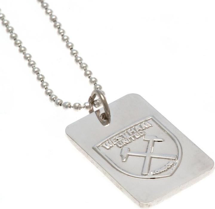 Produktbild West Ham United FC versilbertes Dog Tag und Kette (100% Metall)