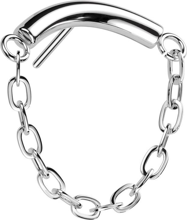 Star Piercing Threadless Stange silber Anhänger Kette (ohne Messing, Titan G23)