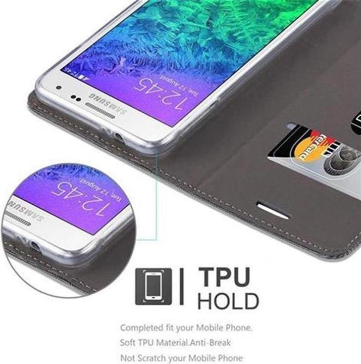 Produktbild Cadorabo Book Jeans Optik Cover (Samsung Galaxy Alpha)