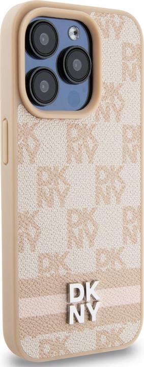 Image du produit DKNY Coque toile similicuir monogramme logo métallique (Apple iPhone 15 Pro Max)