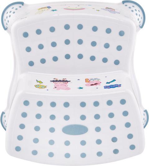 Actual product image keeeper kids step stool igor ""Peppa Pig"", nordic-white with imprint, max. load: 120 kg, with anti-slip