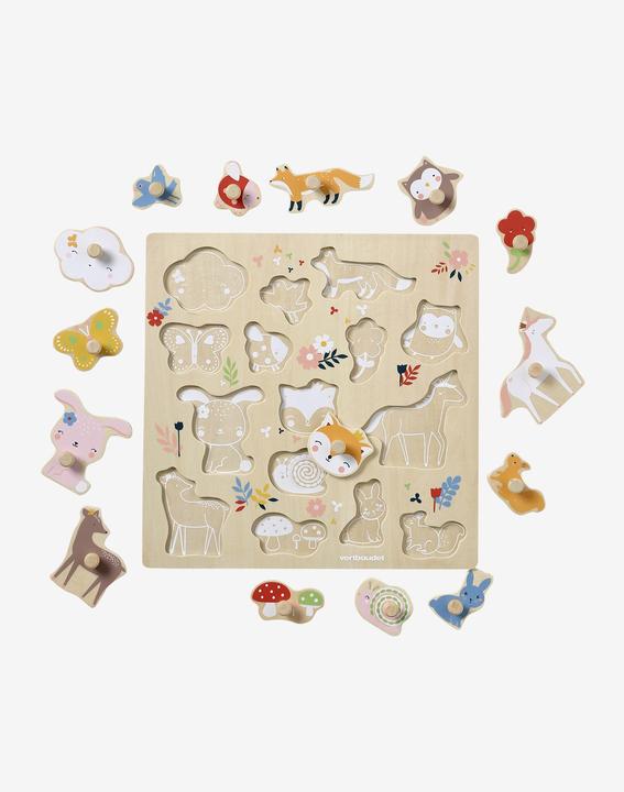 Produktbild Vertbaudet Baby Steckpuzzle MÄRCHENWALD aus Holz FSC® (15 Teile)