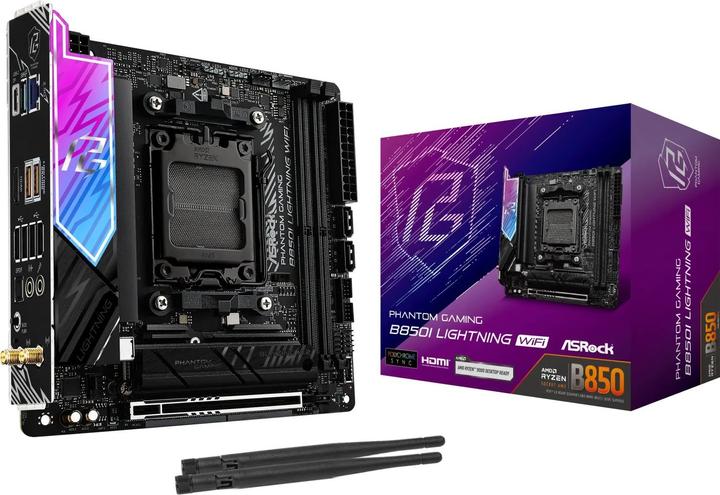 Productafbeelding AsRock Phantom Gaming B850I Lightning WiFi (AM5, AMD B850, Mini-ITX)