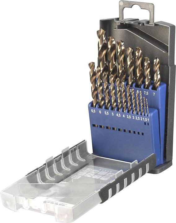 kwb COBALT Twist drill set 19 pcs. (1 mm, 1.5 mm, 2 mm, 2.5 mm, 3 mm, 3.5 mm, 4 mm, 4.5 mm, 5 mm, 5.5 mm, 6 mm, 6.5 mm, 7 mm, 7.5 mm, 8 mm, 8.5 mm, 9 mm, 9.5 mm, 10 mm)