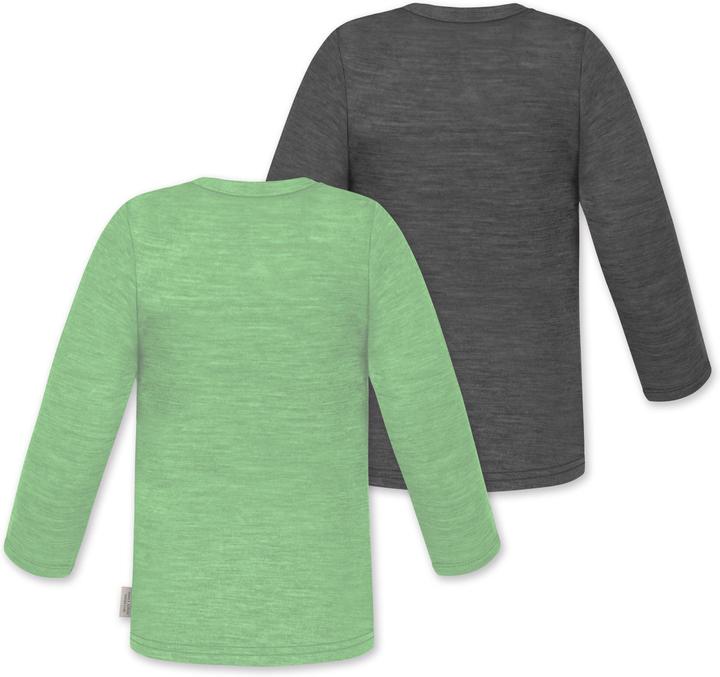 Actual product image Normani 2-pack baby merino longsleeve "Taupo" - 9473 (110)