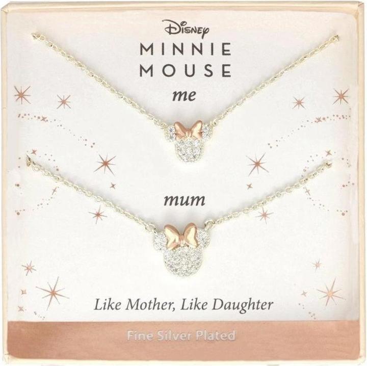 Produktbild NoName MINNIE - Set Maman & Fille - 2 Colliers Shiny en Laiton Plaqué Argent (Sterling Silber)