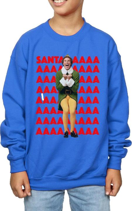 Actual product image Elf Boys Buddy Santa Scream Sweatshirt (128)