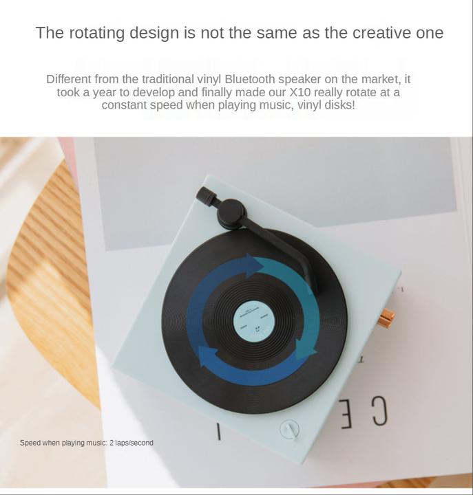 Immagine prodotto PhoneLook Altoparlante Bluetooth Vintage Retro Lettore di dischi in vinile