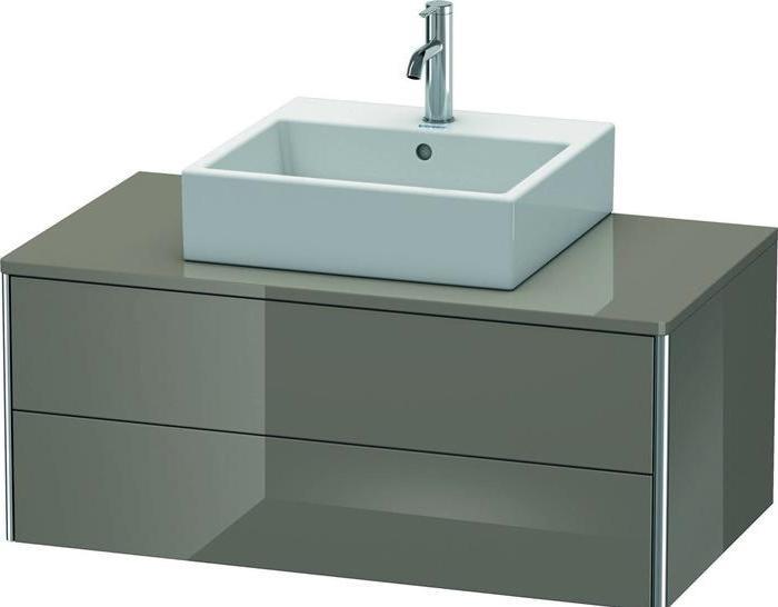 Produktbild Duravit Waschtischunterbau XSQUARE 400x1000x548mm flannel grey hochglanz (100 x 40 x 55 cm)