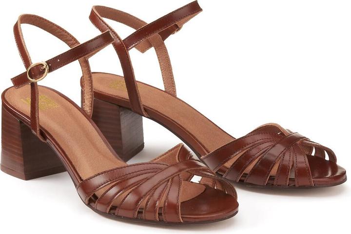 La Redoute Collections Leder-Sandaletten mit mittelhohem Absatz