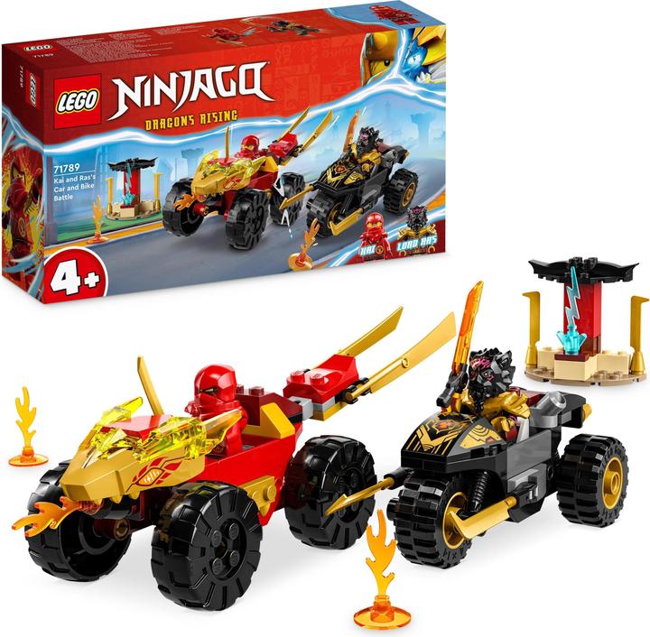 Produktbild LEGO Verfolgungsjagd mit Kais Flitzer und Ras' Motorrad (71789, LEGO Ninjago)