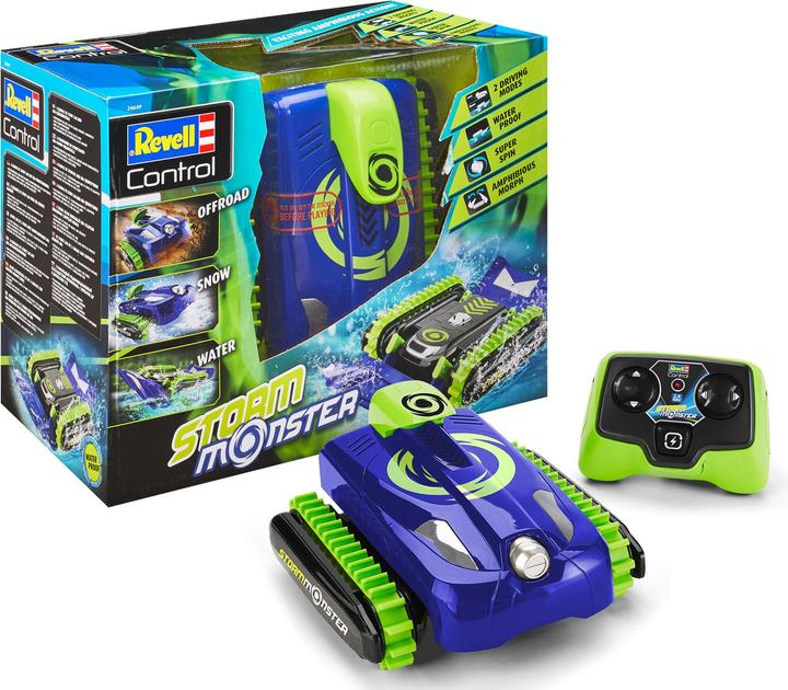 Revell Control 24649 Stunt Car Storm Monster RC Einsteiger Modellauto Elektro Ketten-Driftfahrzeug