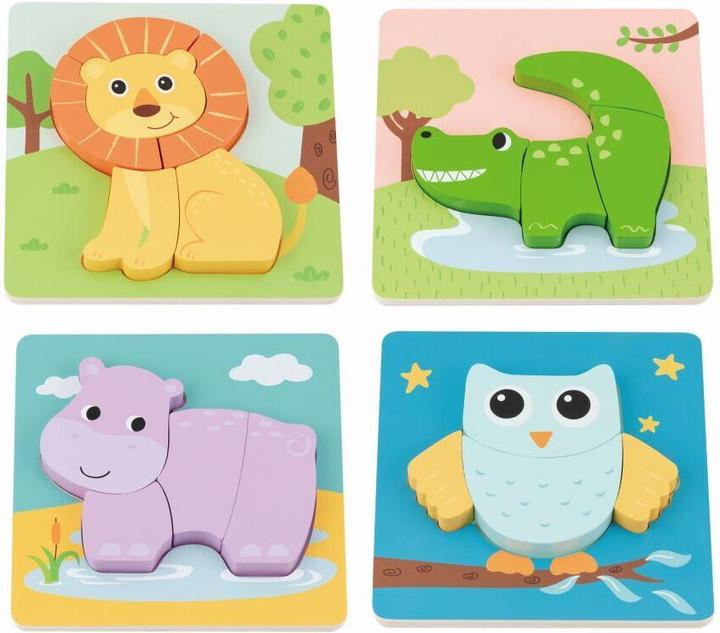 Spielba Puzzle set with 4 animals
