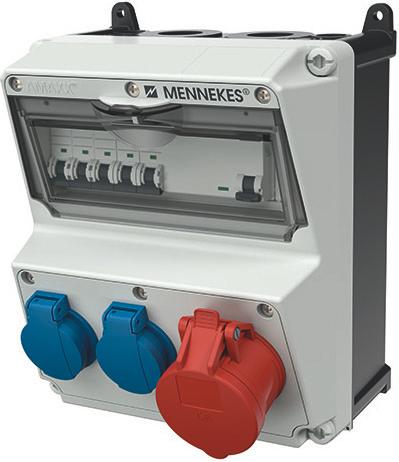 Actual product image Mennekes Socket combination (2 x, CEE 16/3)