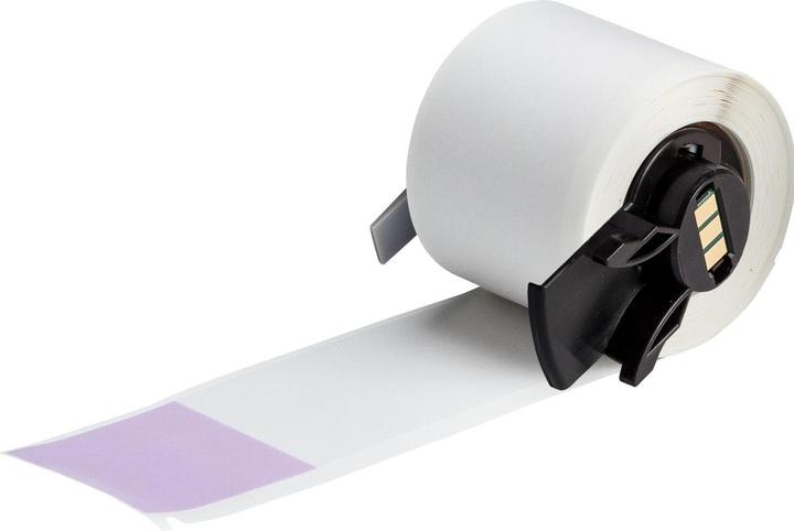 Actual product image Brady M6-34-427-PL, vinyl, self-laminating, violet/transparent, matt, 38.10 x 38.10(152.40) mm