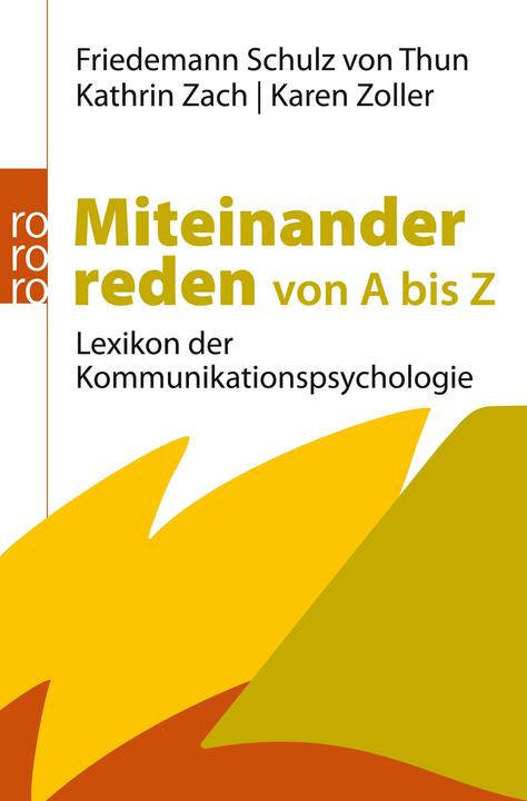 Actual product image Miteinander reden von A bis Z (German, Friedemann Schulz of Thun, Kathrin Zach, Karen Zoller, 2012)