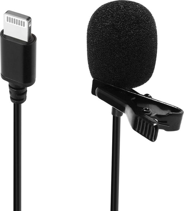 Actual product image Puluz Tie Microphone with Lightning connector