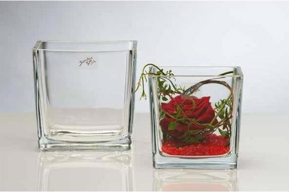 Actual product image Sandra Rich Vase cube glass 14x14x14cm clear (1 x, 14 x 14 x 14 cm, 2.74 l)
