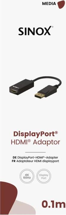 Image du produit Sinox Adaptateur DisplayPort™ - HDMI™. 0,1m. Trier (10 cm)