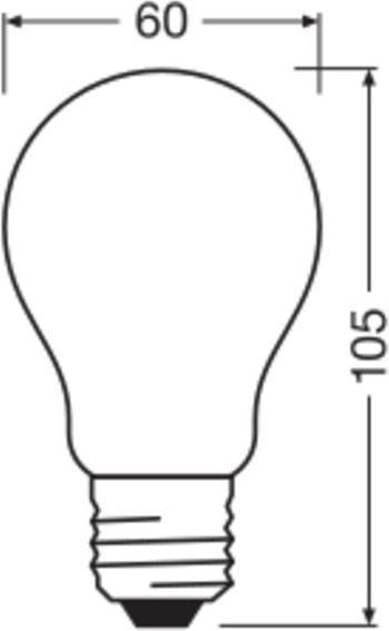 Immagine prodotto Osram LAMPADE LED CLASSE ENERGETICA A FILAMENT CLASSIC A 7,2W 840 Smerigliato E27 (E27, 7.20 W, 1521 lm, 6 x, A)
