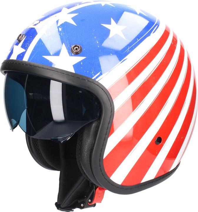 NZI Helmets NZI ROLLING DUO MARDI GRAS Jethelm blau-rot-weiss S (S)