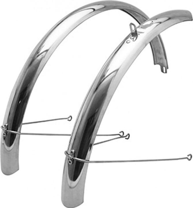 Image du produit P2R paire de garde-boues vtt-city en inox livré avec jeu de tringles 26-650b (Kit de garde-boue)