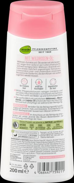 Actual product image dm alverde Wild Rose Cleansing Milk (Cleansing lotion, 200 ml)
