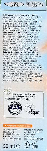 Voedingswaarden en ingrediënten dm Balea Eelt verminderende crème (Elimineert eeltvorming, Voetcrème en gel, 50 ml)