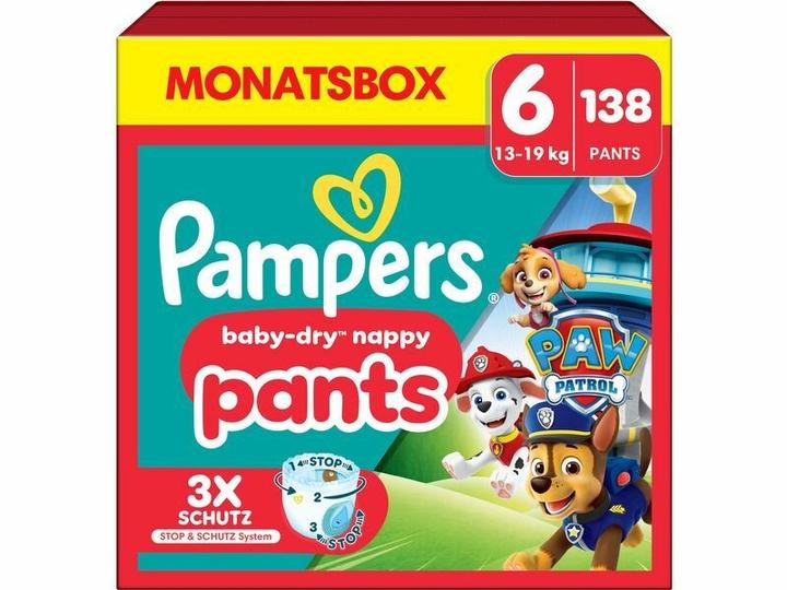 Produktbild Pampers Baby-Dry Pants Paw Patrol (Gr. 6, Monatsbox, 138 Stück)