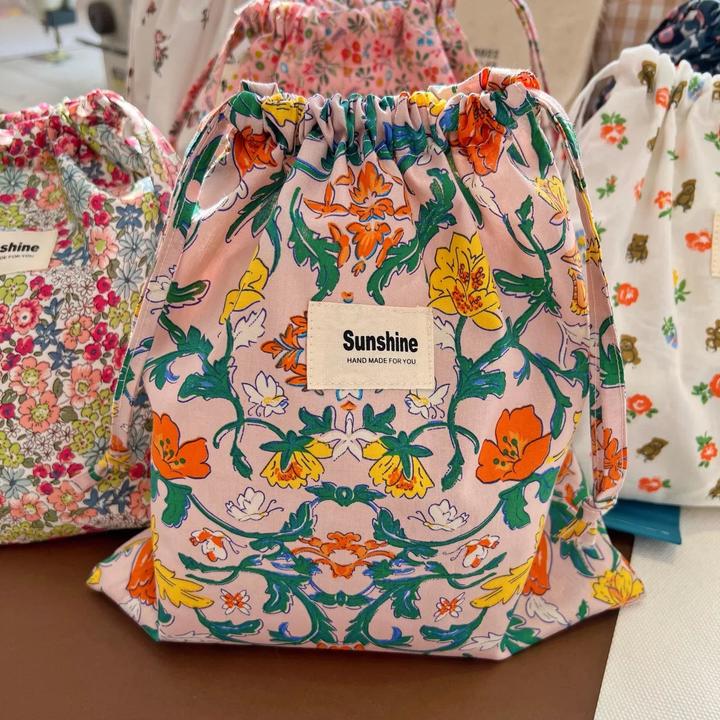 Only-Bags.Store Portable Organizer für Unterwäsche Socken BH Baumwolle Make-up Tasche Travel Drawstring Taschen Ins
