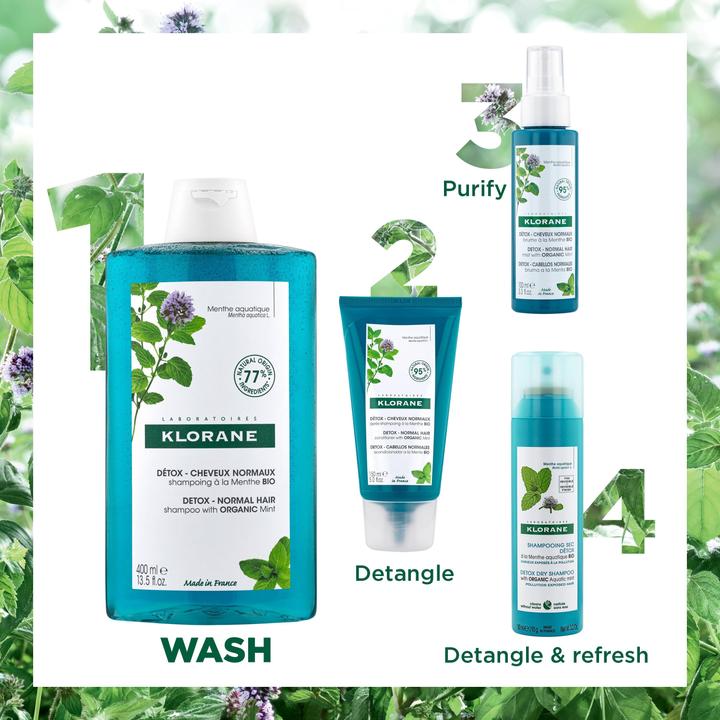 Produktbild Klorane Detox-Shampoo mit BIO-Wasserminze (200 ml, Flüssiges Shampoo)