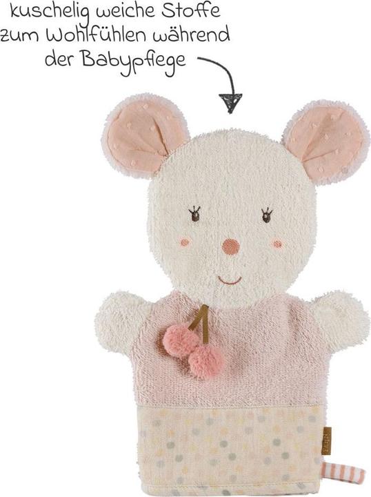 Actual product image Fehn Baby washing glove mouse