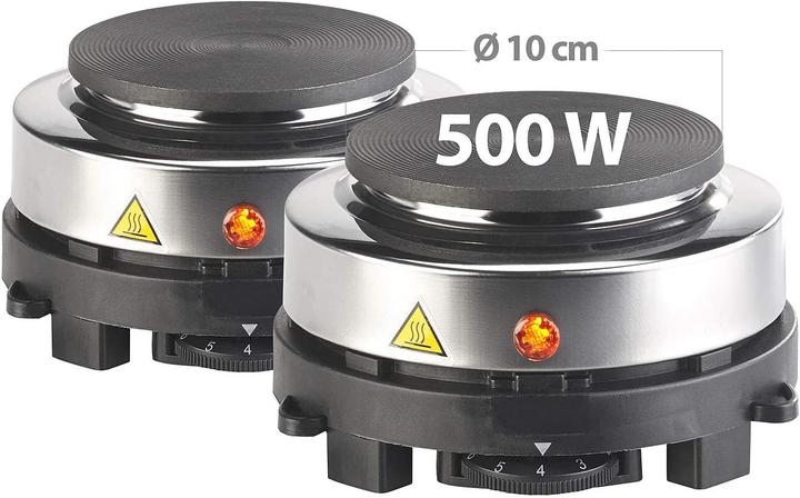 Produktbild Rosenstein & Söhne 2er-Set elektrische Mini-Einzel-Kochplatten